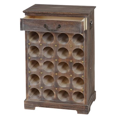Etagère à vin Lucan pour 20 bouteilles / 76x48x31cm / style Shabby Chic marron