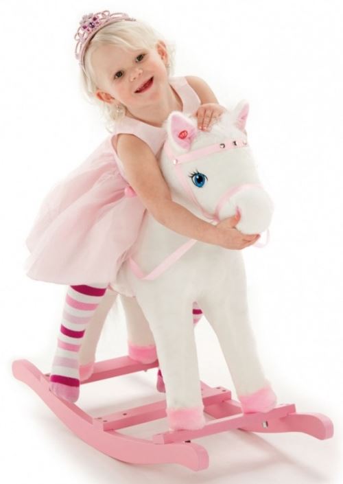 cheval a bascule blanc