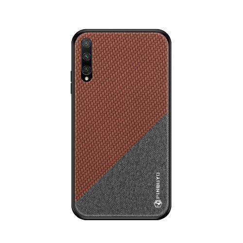 Coque en TPU + PU hybride marron pour votre Huawei Honor 9X/9X Pro