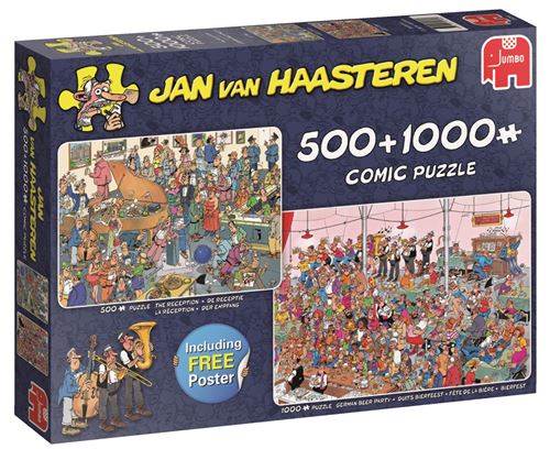 Puzzle 1000 Pièces : 2 Puzzles - Jan Van Haasteren, Jumbo