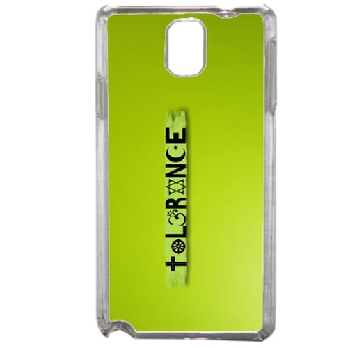 Coque Tolérance Paix Religion Compatible Samsung Galaxy Note3 Transparent
