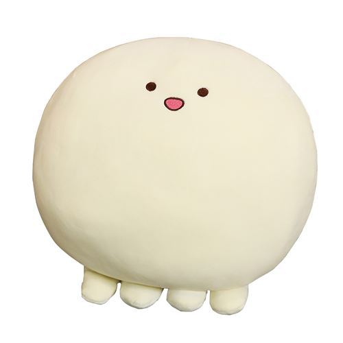 Animal en peluche mignon bébé poulpe 30 cm -blanc