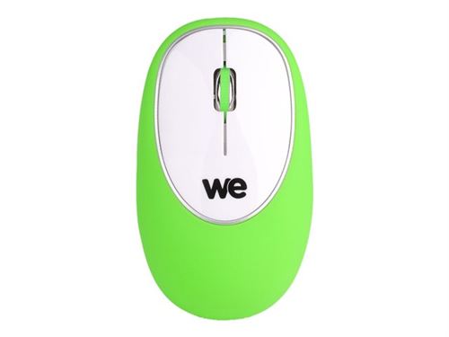 Souris sans fil silicone We verte Silicone anti stress 1000 DPI Dongle USB Plug and Play
