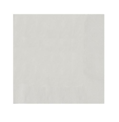 Amscan serviettes de table blanches 25 x 25 cm 50 pièces
