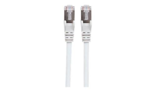 Intellinet Blanc Network Patch Cable, Cat6, 7.5M, White, Copper, S/Ftp, Lsoh / Lszh, Pvc, Rj45, Gold Plated Contacts, Snagless, Booted, Lifetime Warranty, Polybag - Cordon De Raccordement - Rj-45 (M) Pour Rj-45 (M) - 7.5 M - Sftp, Pimf - Cat 6 - Sans Halo - Image 1