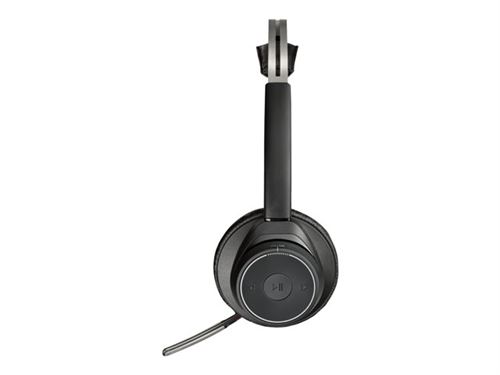 Poly Voyager Focus UC B825 - Headset - op oor - Bluetooth - draadloos - actieve geluidsdemping - USB-C via Bluetooth-adapter - geoptimaliseerd voor UC
