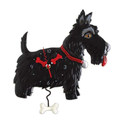 Pendule en forme de Scottish terrier par Allen