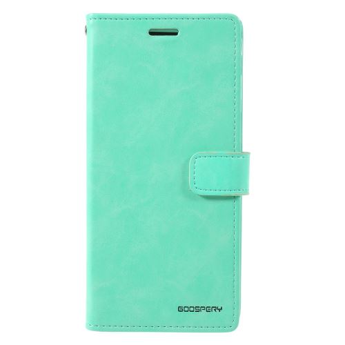 Etui en PU flip lune bleue cyan pour votre Samsung Galaxy J6 Plus