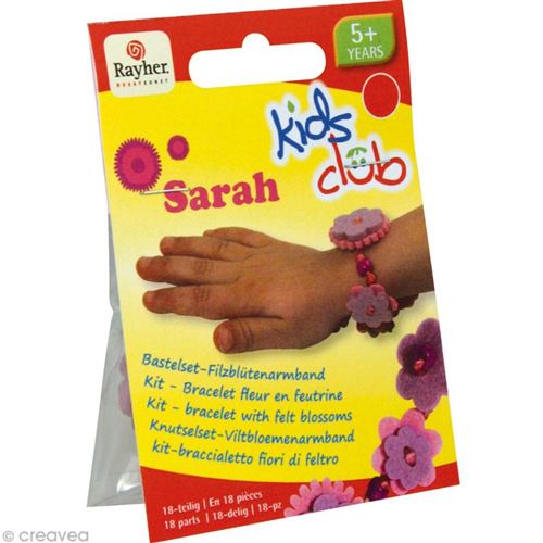 Kit bracelet en feutrine rose et mauve - Sarah
