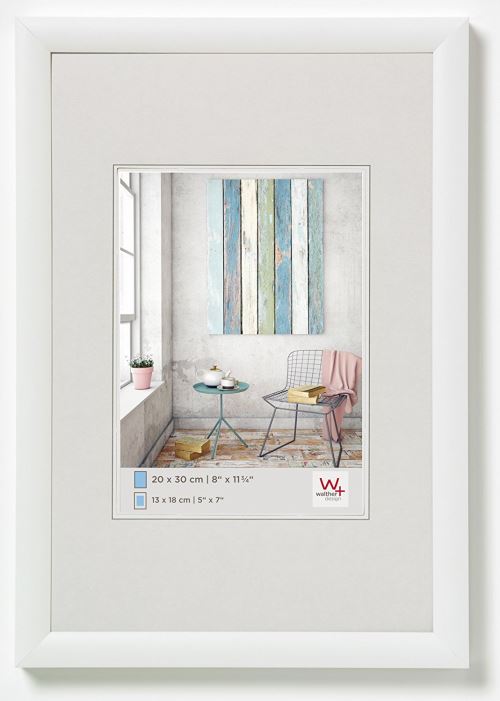 Walther Trendstyle Cadre En Plastique, Weiss, 30 X 40 Cm
