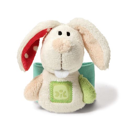NICI Bracelet-hochet lapin hochet bébé, crème/multicolore