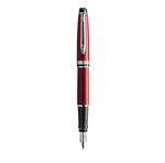 WATERMAN Expert Stylo plume, rouge foncé, plume moyenne, cartouche d’encre bleue, Coffret cadeau