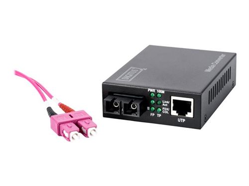 Digitus Convertisseur m&eacute;dias Fast Ethernet, RJ45 / SC