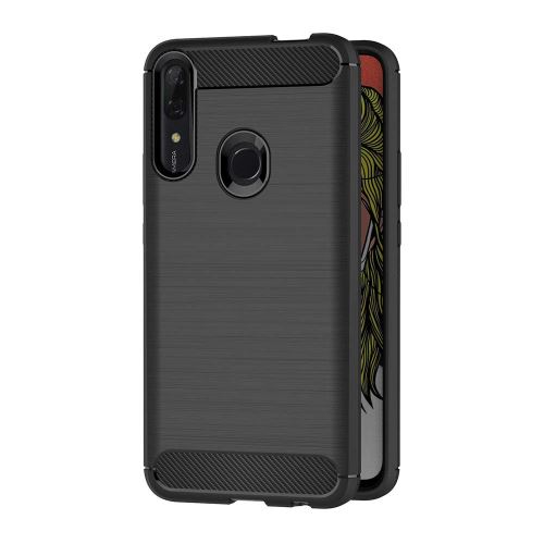 Huawei P Smart Z Housse Etui Housse Coque de protection Fibre de Carbone [Noir]