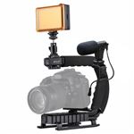 Support de caméra en forme de U PULUZ Kit de stabilisateur de support vidéo  pour poignée vidéo portable tenu dans la main DV pour