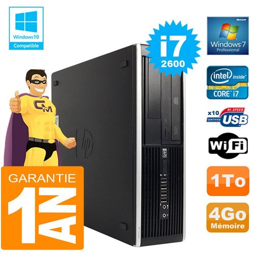 Acheter Pc hp compaq 8300 sff core i7-2600 ram 4go disque 1 to graveur dvd wifi w7 État correct - 279,00 € Pc hp compaq 8300 sff core i7-2600 ram 4go disque 1 to graveur dvd wifi w7 État correct - Hewlett-Packard reconditionné disponible sur Fnac