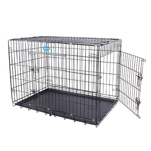 Meilleurs prix pour Cage pour chien pliable et transportable noir taille XXL 122 x 76 x 81 cm