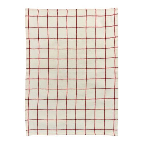 Torchon Carreaux Karma rouge/écru Winkler