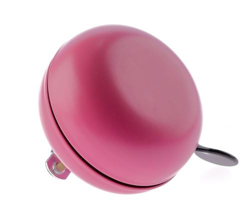 Niet Verkeerd sonnette de vélo ding-dong acier 80 mm rose mat