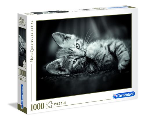 Puzzle 1000 pièces : chaton clementoni