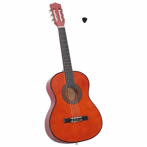 Vidaxl Multicolore Guitare Classique De Débutants Et Enfants 3-4 36" Tilleul, Bois Foncé - Image 1
