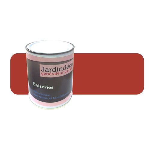 Bouchard Peintures - Peinture rouge de sécu pour meuble en bois brut 1 litre rosé
