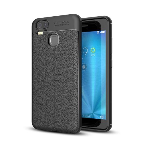 Asus Zenfone 3 Zoom (ZE553KL) Coque Protection TPU Noir Texture Litchi ALS46481