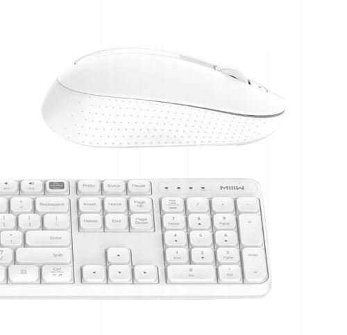 Clavier sans fil Xiaomi MIWU + souris sans fil blanche