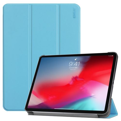 Etui en PU triple bleu clair pour votre Apple iPad Pro 11-inch (2018)