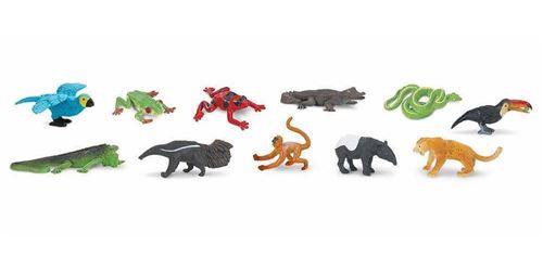Plastoy Multicolore Safari Jeu De Rôle Rainforest Toob Junior 11-Pièces