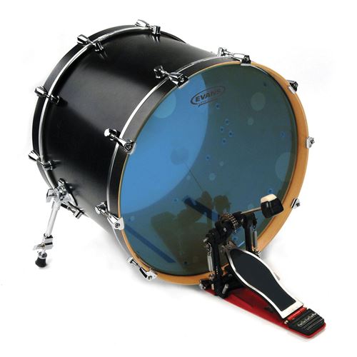 Peau grosse caisse evans hydraulic 22 - bleue