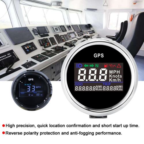 Acheter 2 12V 24V Universel Numérique GPS Compteur De Vitesse Trip Meter  Odomètre Réglable pour Bateau Yacht Moto Voiture