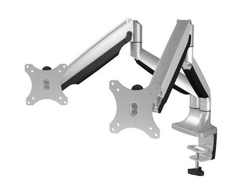 ICY BOX Dual-Monitorhalterung, IB-MS504-T - Silber
