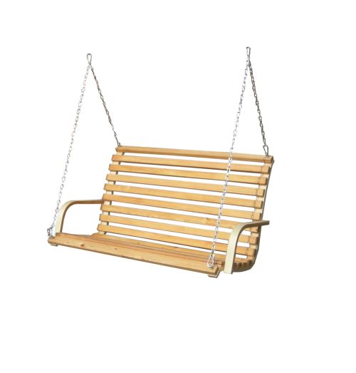banc pour Balancelle de porche en bois de mélèze pour 2 personnes incl chaînes et crochets rob