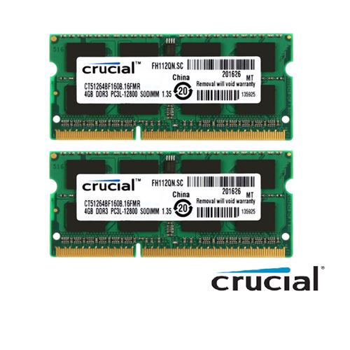 Mémoire RAM cruciale 8Go (2 x 4Go) D'ORDINATEUR DDR3 1600 MHz CT2KIT51264BF160B 1,5 V