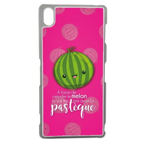 Coque Force De Prendre Le Melon Tu Vas Finir Par Avoir La Pastque Fond Rose Compatible Sony Z3 Transparent