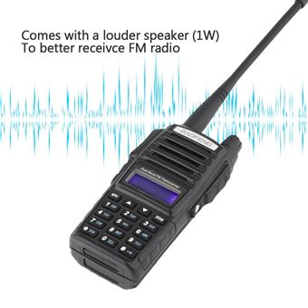 Talkie Walkie Radio Emetteur Recepteur A Gain Eleve Antenne Double Bande Fm Us 100 240v Autres Achat Prix Fnac