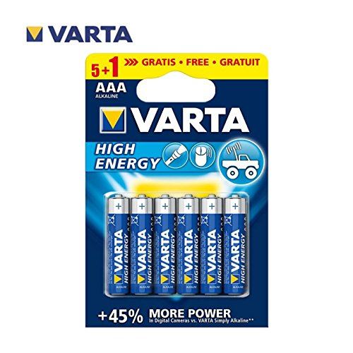 Varta Piles LR03 AAA : Lot DE 5 + 1 Gratuite