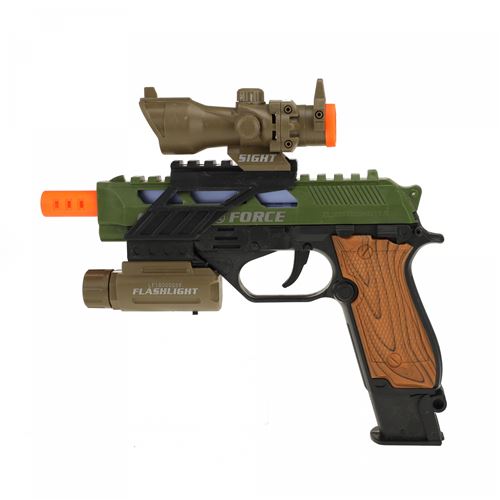 Toi-Toys pistolet militaire avec son et lumière 21 cm