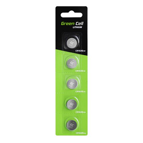 5x Batterie au lithium Green Cell CR1620 70mAh