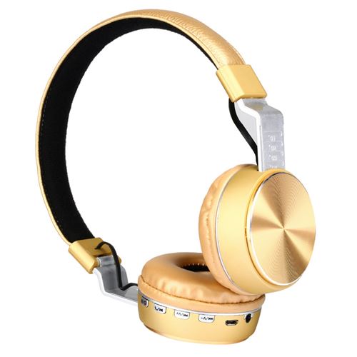 Générique Casque De Sport Bluetooth Basse Stéréo Sans Fil-Or
