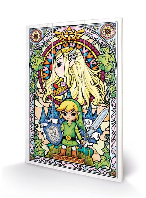 THE LEGEND OF ZELDA - Stained Glass - Impression sur bois 20x29.5