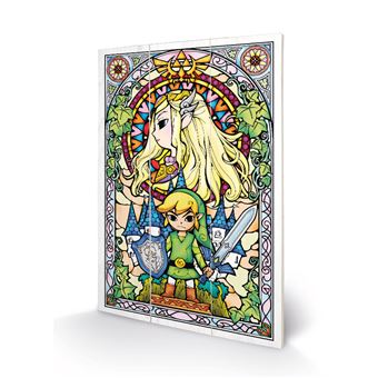 Vitrail impression sur bois The Legend of Zelda 20 x 29,5 cm