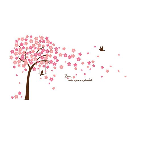 WALPLUS Autocollant de décoration de maison Fleur cerisier 320x180cm