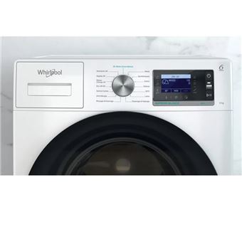 Whirlpool W6 W945WB FR - Machine à laver - largeur : 59.9 cm - profondeur : 64.3 cm - hauteur : 84.5 cm - chargement frontal - 64 litres - 9 kg - 1351 tours/min - blanc