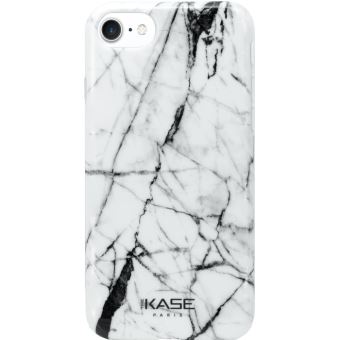Coque en silicone effet marbré pour Apple iPhone 6/6s/7/8, Blanc - The Kase Paris - 1
