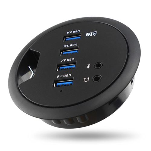Dans La Montagne Bureau 4 Ports USB 3.0 Adaptateur Hub Et Stéréo Externe Combo Adapter Son Wenxibe073