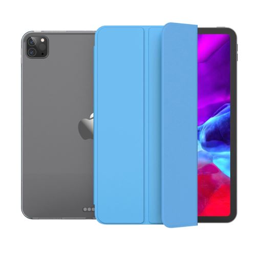 Etui en PU + TPU réveil / sommeil avec support tri-pliure bleu ciel pour votre Apple iPad Pro 11 pouces (2020)