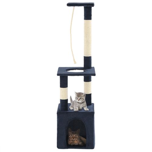 Comparer les prix de vidaXL Arbre à chat avec griffoirs en sisal 109 cm Bleu foncé