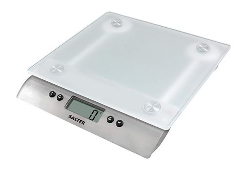 Balances de cuisine numériques en verre dépoli de Salter - Balance de cuisson électronique Peser Alimentaire Précision précise Capacité jusqu'à 15 kg Aquatronic pour liquides, garantie de 15 ans